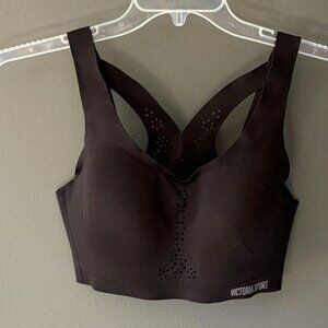 Victorias Secret Angel Max Sports Bra 34D Racerback Hook & Eye Laser Cut Black